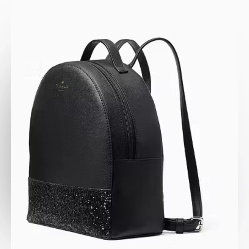 Kate Spade Black Glitter Backpack Greta Court Sammi